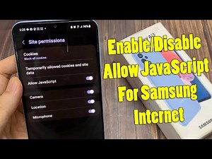 Samsung Galaxy A13: How to Enable/Disable Allow JavaScript For Samsung Internet
