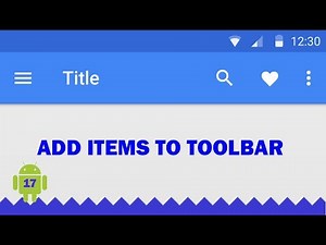 Android tutorial - 17 - How Add Menu Items On AppBar (Toolbar) in android Studio