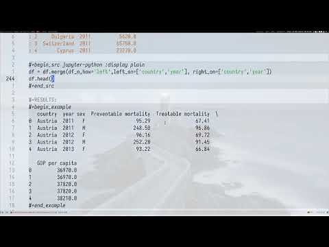 import Eurostat data with python, pandas and emacs: GDP
