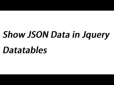 Show JSON Data in Jquery Datatables