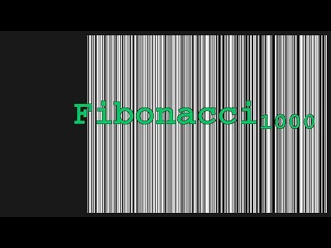 1000 Fibonacci numbers in binary representation