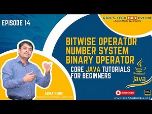 Bitwise operator | Number system | Binary operator | core java for beginners | live class lecture.