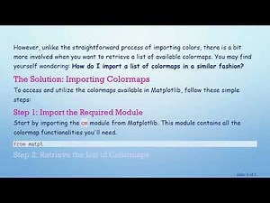 How to Import a Colormap List for Your Matplotlib Scatter Plots