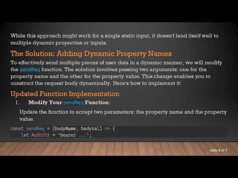 Dynamically Pass Request Body with Axios in JavaScript
