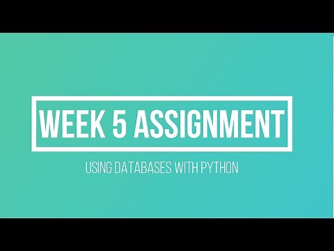 Python for every body| | Using Databases with Python | | Week 5 assignment | |PY4E | | Coursera