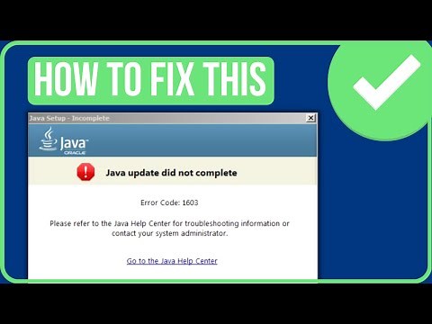 JAVA ERROR CODE 1603 [FIXED] | How to Fix Java Install Did Not Complete Error Code 1603