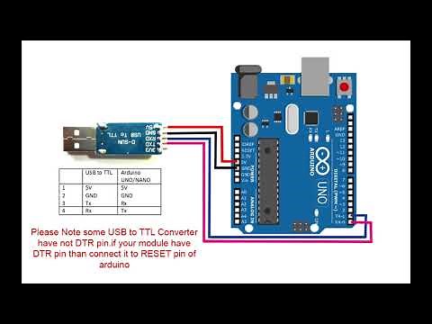 Arduino programming by USB to TTL converter