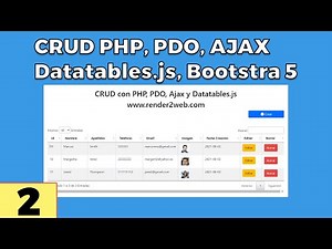 🆕Crud with PHP, PDO, Ajax, Datatables, and Bootstrap 5 - final project demo