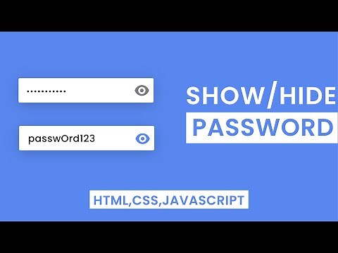 Show/Hide Password Toggle With Javascript | With Source Code