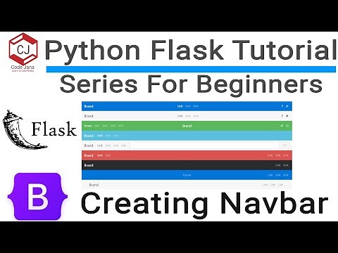#4 Python Flask Tutorial - Creating Navbar Using Bootstrap v5 in Flask App - Code Jana