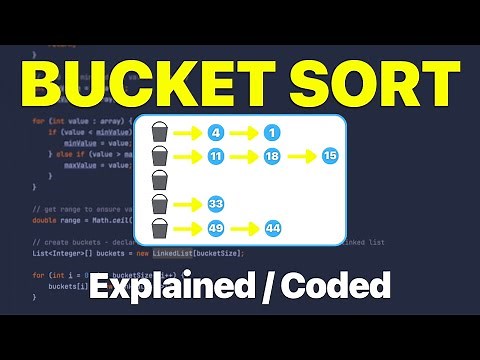 Learn BUCKET SORT | Explained and Coded in JAVA