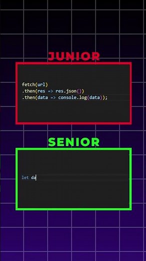 Fetch API Data in JavaScript - Beginner vs Pro #javascript #coding