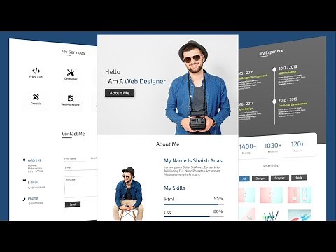 Complete Responsive Personal Portfolio Website Tutorial For Beginners Using HTML/CSS /JS/BOOTSTRAP