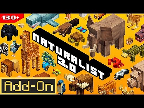NATURALIST 3.0 ADDON - 10 NEW Interactable Animals in Minecraft Survival!