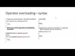C++ Operator Overloading: Basics and Unary Operators (lecture 1)