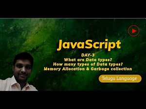 JavaScript Tutorial for Beginners Part 3 | Data Types, Memory & Garbage Collection