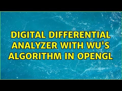 Digital Differential Analyzer with Wu's Algorithm in OpenGL