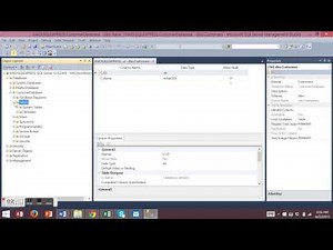 Object Browser and Table Designer in SQL Server