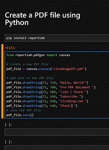 Create a PDF file using Python | Python Coding