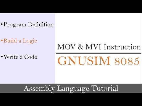MOV and MVI Instruction in Microprocessor 8085 Programming | Assembly Language Tutorial | GNUSIM8085