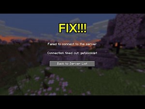 How to fix the "Connection timed out: getsockopt" on Minecraft java! (Old)
