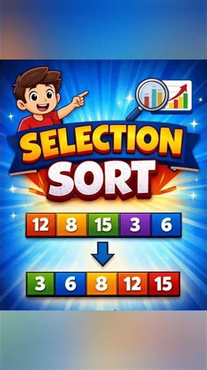 Selection Sort Program💻| Learn in 10 Sec🔥#icse#computer#sort #java#exam#selection#shorts#ytshorts