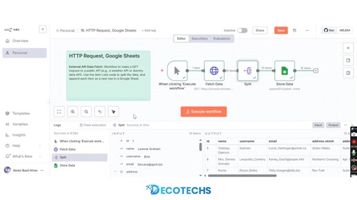 HTTP Request to Google Sheets Automation using n8n | Real-Time Data Sync 🚀📊 Still manually updating Google Sheets from APIs? ❌ Let n8n automate HTTP Requests and push data directly to Google Sheets ⚡ In this video, you’ll learn how to: ✅ Fetch data from any API using HTTP Request ✅ Parse JSON responses automatically ✅ Send data to Google Sheets in real-time ✅ Build powerful no-code / low-code workflows 📩 Want this workflow for your business? DM “n8n Sheets” and automate your data today 🚀 Tra