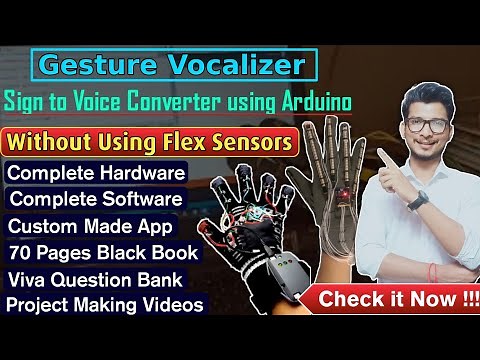 Gesture vocalizer | sign language to speech converter using arduino | arduino | The inventor | Uno