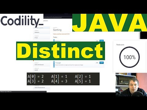 Codility Distinct Java solution