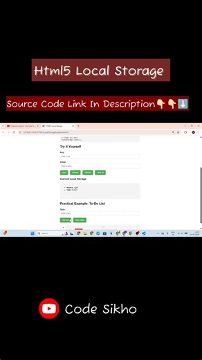 Never Lose User Preferences Again With LocalStorage #webdev #html5 #shorts Code Sikho with AJ