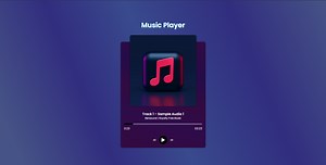 Simple Music Player Application in JavaScript Free Source Code