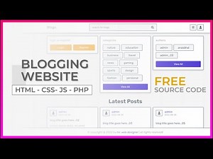 Complete Responsive Bloggin Website Design Using HTML - CSS - JS - PHP PDO [ Demo ]