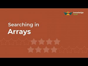 Searching in Arrays | Java & BlueJ | ICSE Computer Applications
