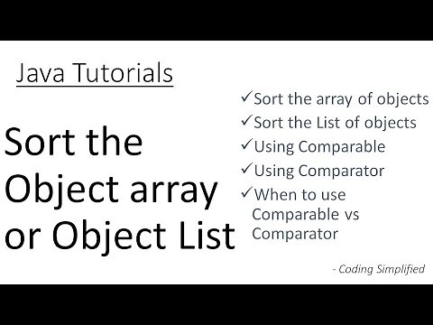 Java - Sort the Object array or Object List