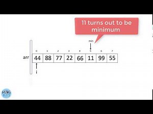 Selection Sort example