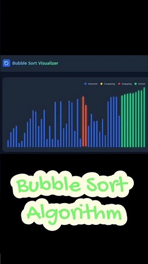 Bubble Sort Algorithm Visualization! #bubblesort