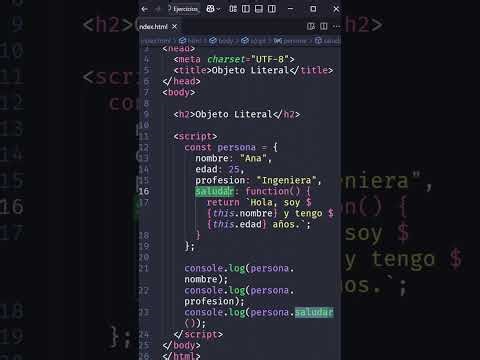 Qué es un objeto literal en JavaScript 🤔