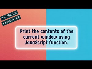 Print the Contents of the Current Window using JavaScript Function !
