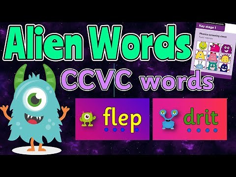 ALIEN WORDS PHASE 4 BASICS 4 Group 3: CCVC WORDS 👽 PHONIC SCREEN PRACTISE 💚 Miss Ellis #alienwords