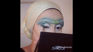Blue and Green Alien Makeup