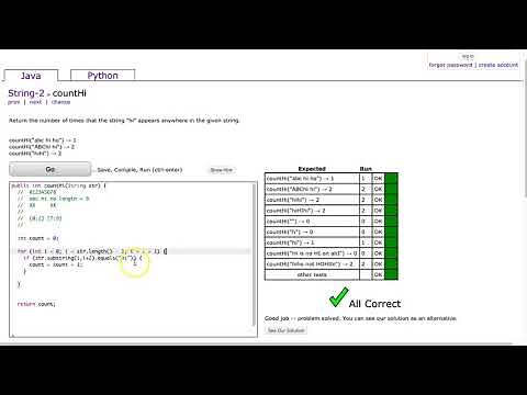 Codingbat - countHi (Java)