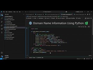 How to Get Domain Name Information Using Python | WHOIS Lookup Tutorial