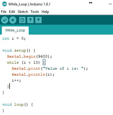 Arduino IDE: while Loop