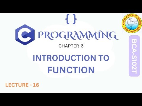 C Programming Chapter 6 Part 1: Functions, Types, and Program | BCA 1st Semester MGKVP