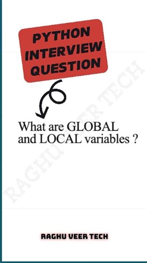 Python Interview | Global Vs local variables #python #pythoninterview #coding #programming