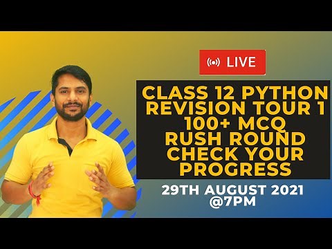 Python Class 12 | Chapter 1 | Sumita Arora | Preeti Arora | Python Revison Tour 1 | 100+ MCQ's