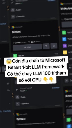 A 1-bit framework from Microsoft runs an LLM with 100 billion parameters on the CPU.