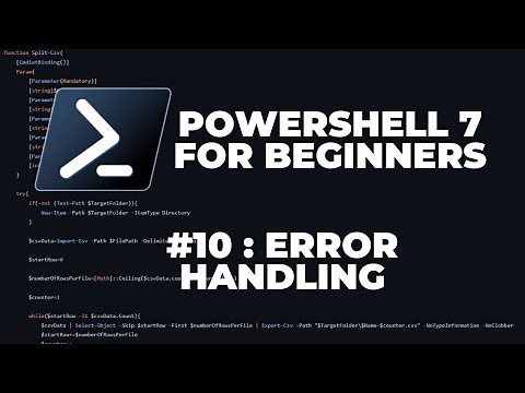 PowerShell 7 Tutorials for Beginners #10 : Error Handling (Try Catch Finally)