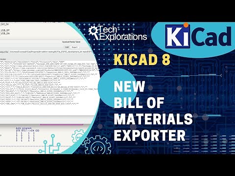 KiCad 8: Schematic editor new BOM exporter