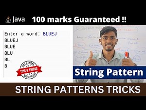 Patterns in String | ICSE computer | looping in Java ICSE Patterns in java
